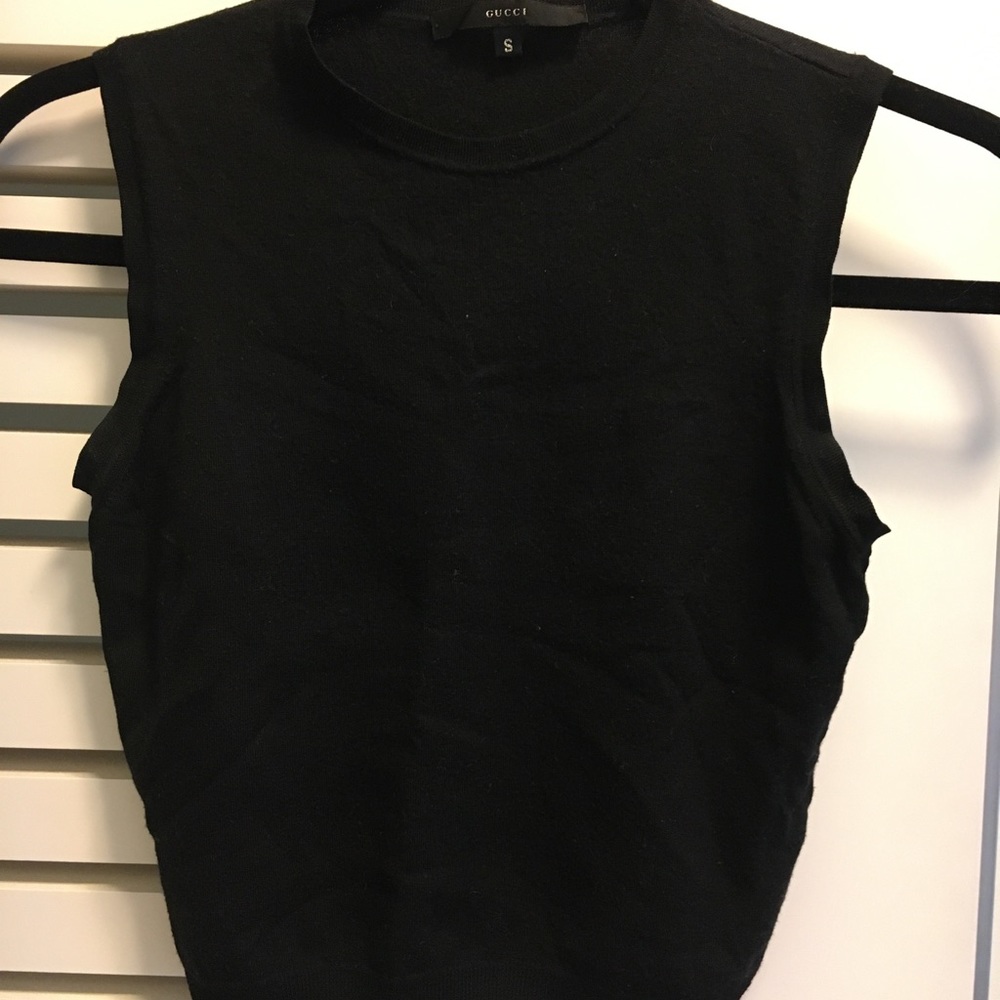 Gucci crop tank top in wool